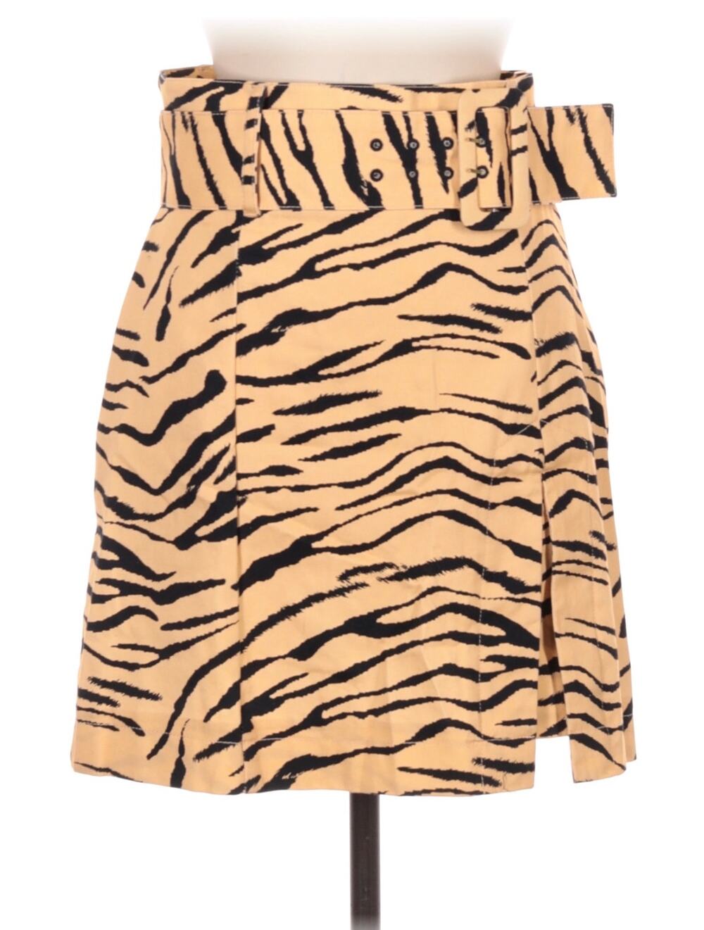 Finders Keepers Heloise High-Waisted High Slit Tiger Print Belted Sz. 6